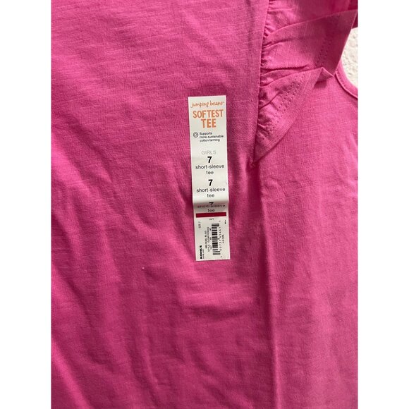 Girls Bubble Bliss Pink Jumping Beans Flutter Sleeve Tee Size 7 - Picture 2 of 3